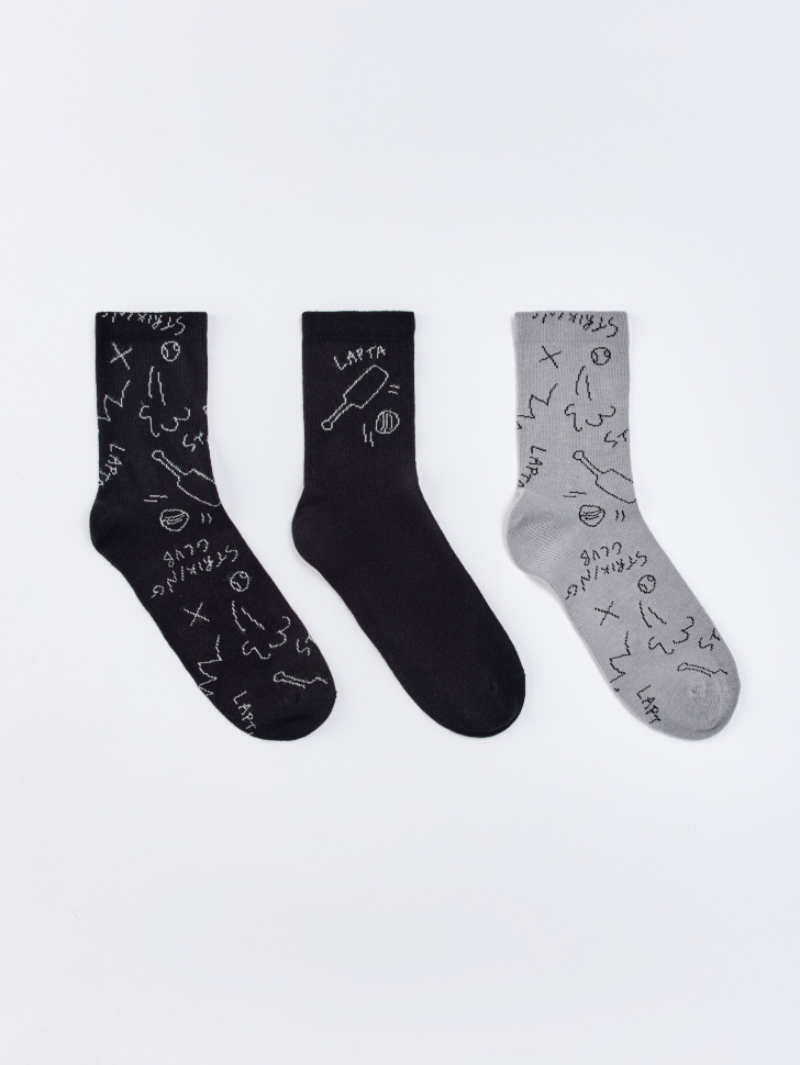 Набор из 3 пар носков SELA, разноцветный, арт. 35145