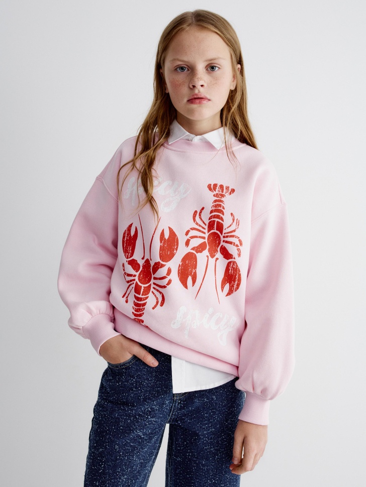 Свитшот с принтом для девочек, арт. 32037
