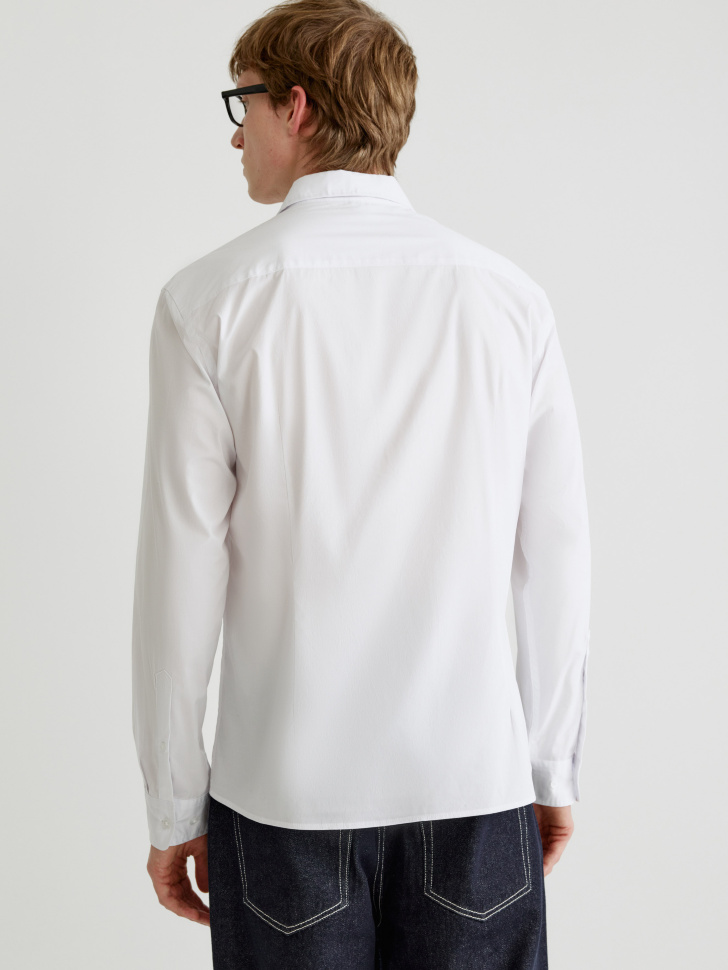 приталенная рубашка из поплина по цене 2999 руб вид справа