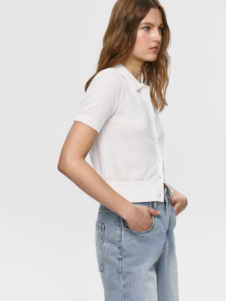 вязаный джемпер с коротким рукавом 4680704855487 купить с доставкой