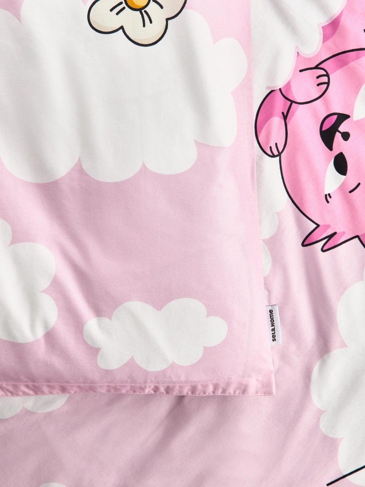 комплект детского постельного белья без простыни 1,5 спальный 140х200 см от бренда sela вид слева