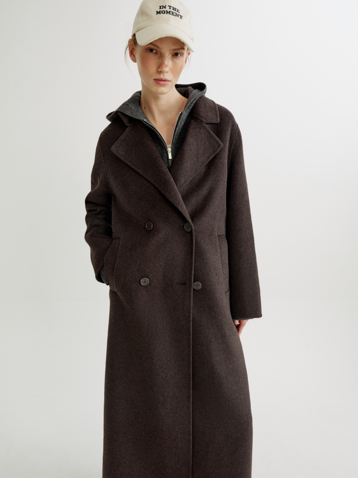 

Двубортное пальто макси из смесовой шерсти, SL6803011203