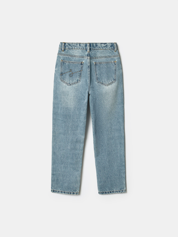 рваные джинсы свободного кроя для мальчиков от бренда sela вид слева