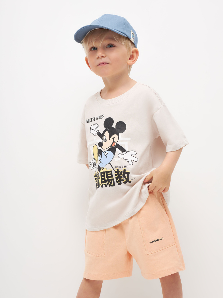 

Футболка с принтом Disney Mickey Mouse для мальчиков, Серый