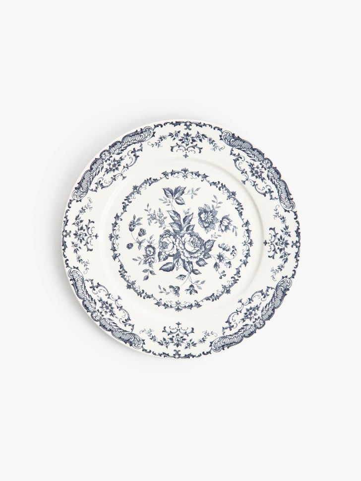 обеденная тарелка из фарфора с цветочным узором 4610517650597 фотография
