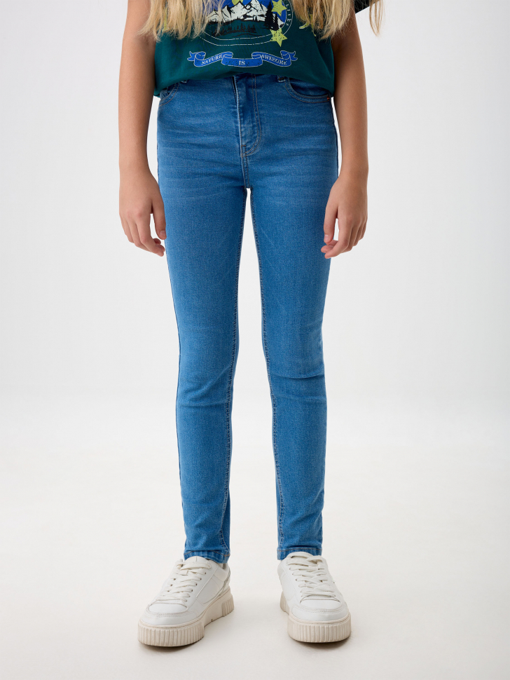 Джинсы Slim fit high waist для девочек