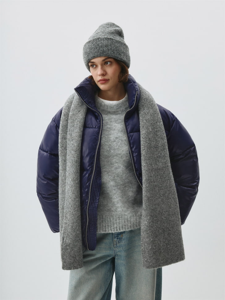 

Шарф с содержанием шерсти