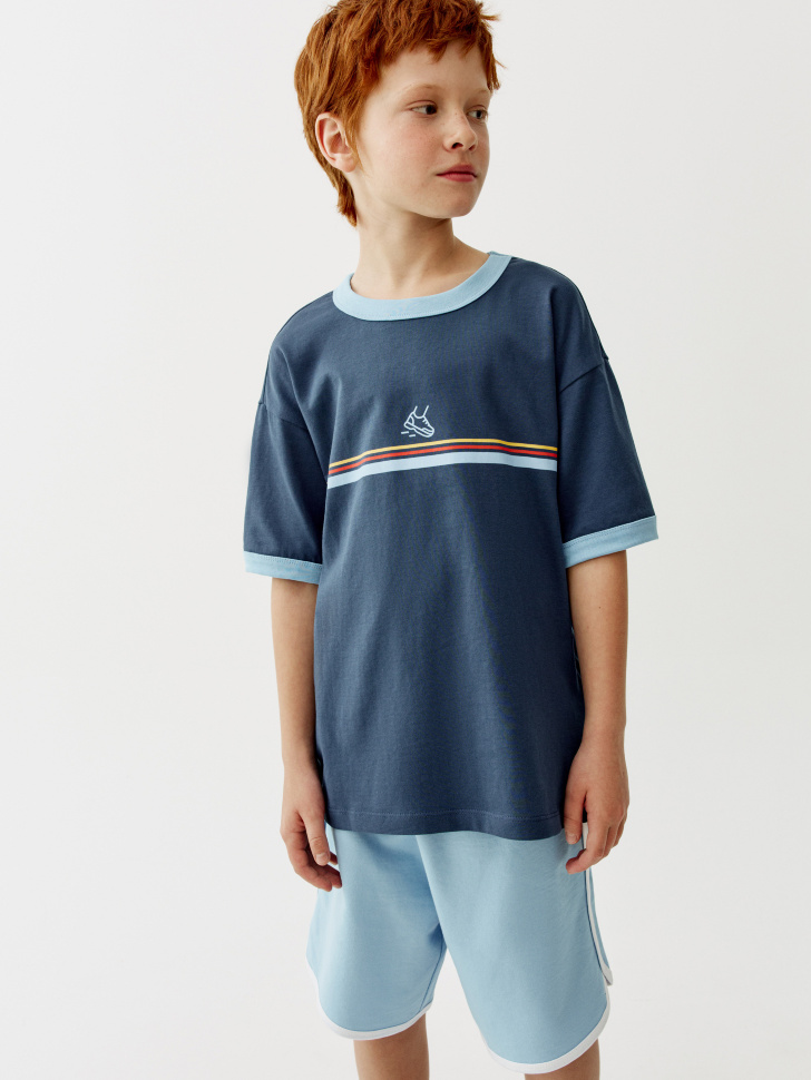 Комплект Sela из футболки и шорт, синий, арт. 53606