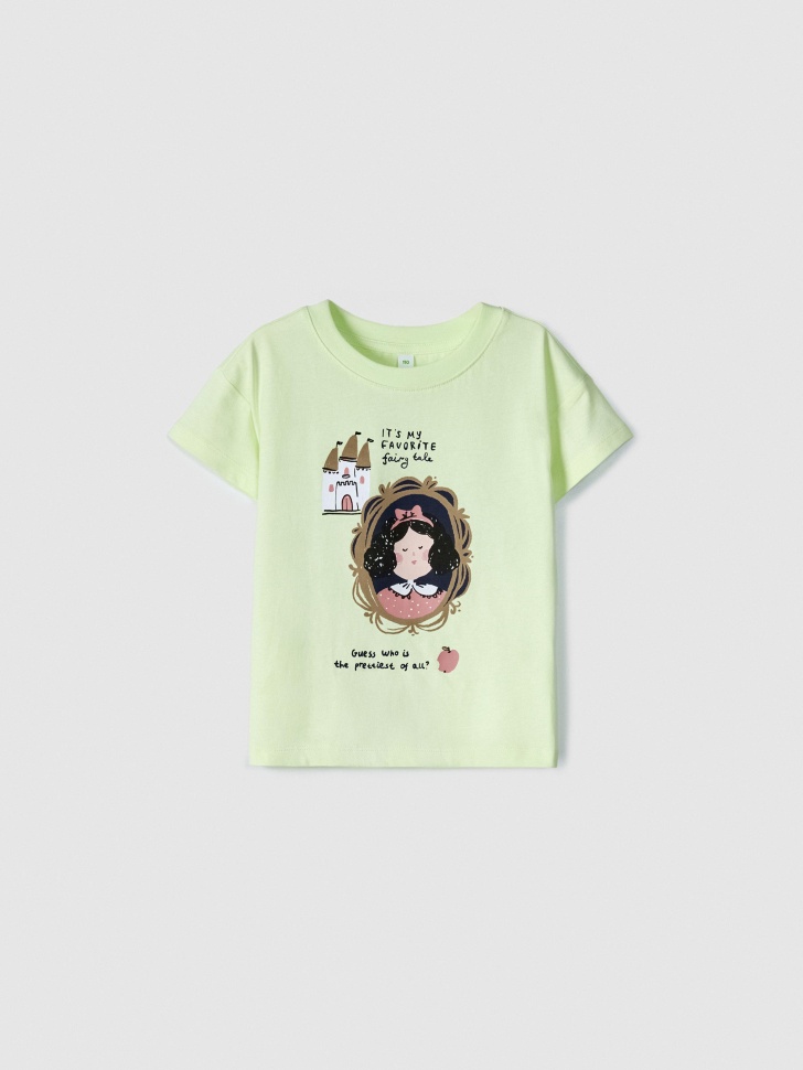 Футболка Sela оверсайз с принтом, зеленый, арт. 54739