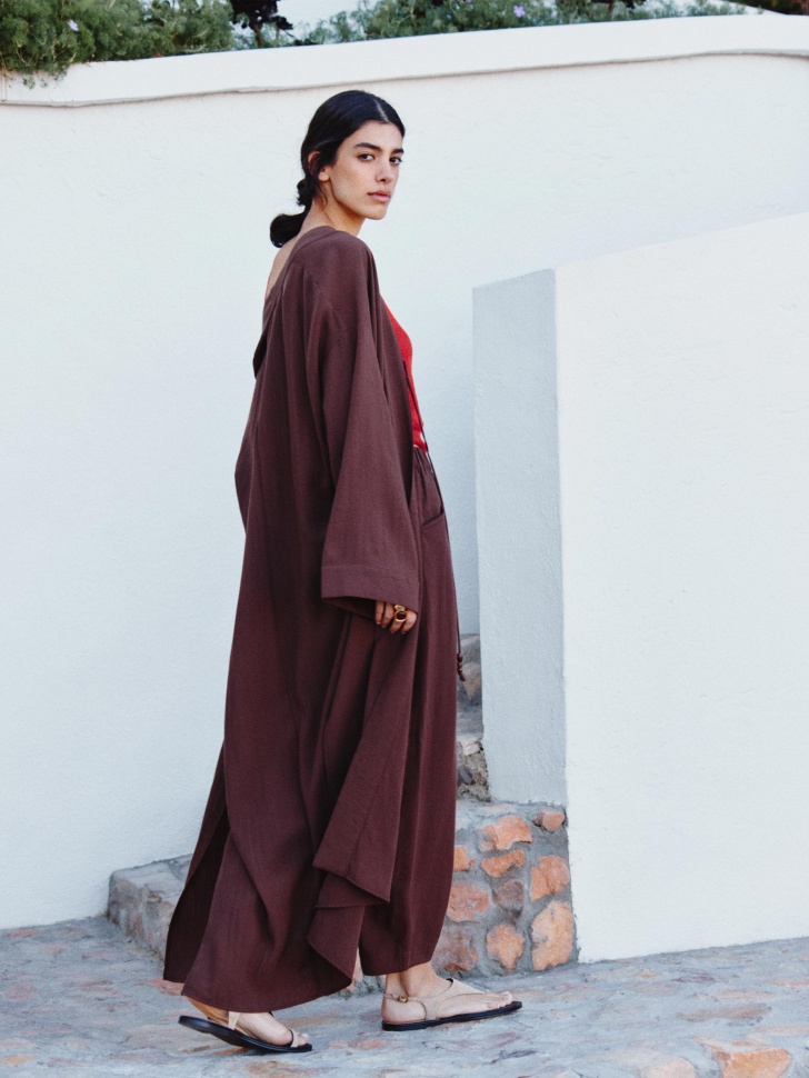 Кардиган-кимоно макси на завязке 4999₽