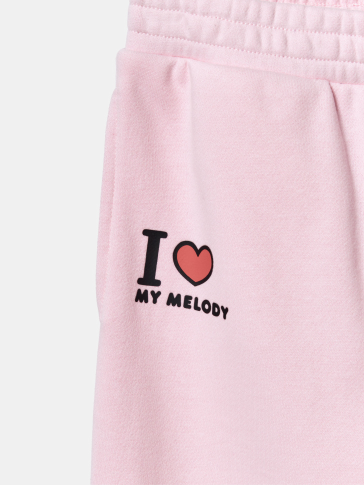 широкие брюки с принтом hello kitty my melody для девочек из россии вид сбоку