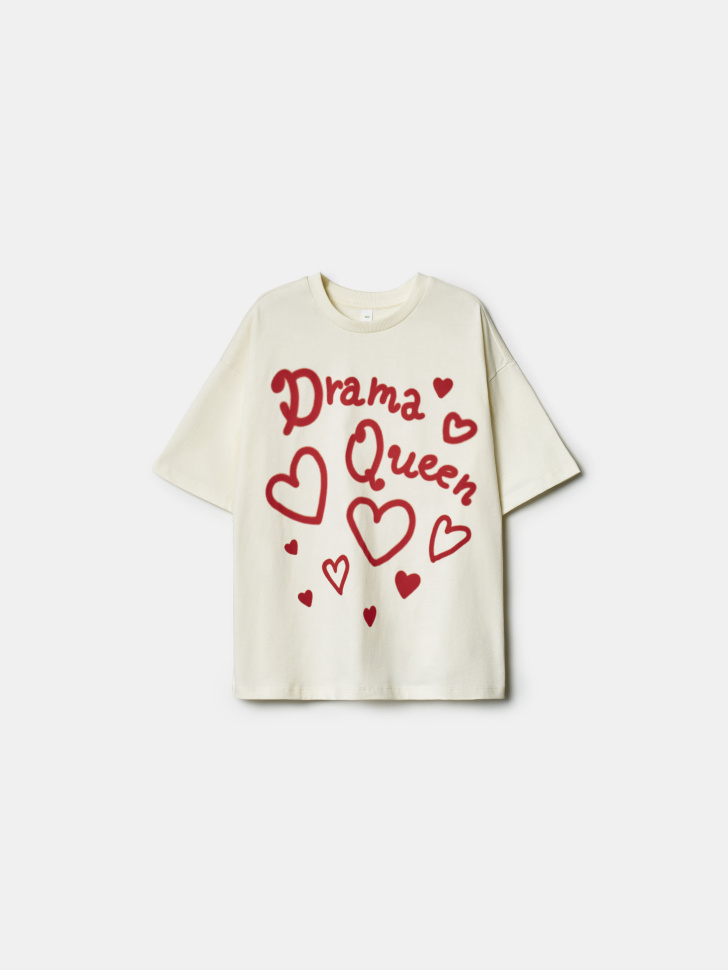 футболка оверсайз с принтом аниме для девочек по цене 999 руб вид справа