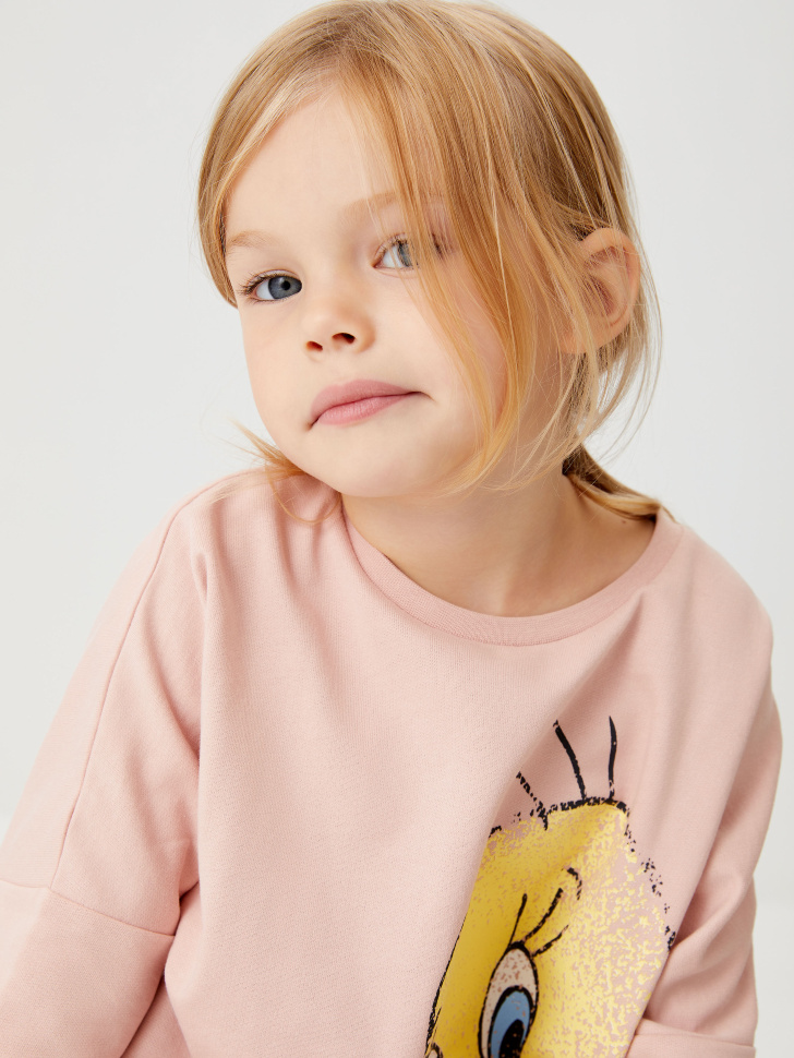 Пижама с ярким принтом Looney Tunes для девочек (розовый, 92-98 (2-3 YEARS)) sela 4680129040703 - фото 7