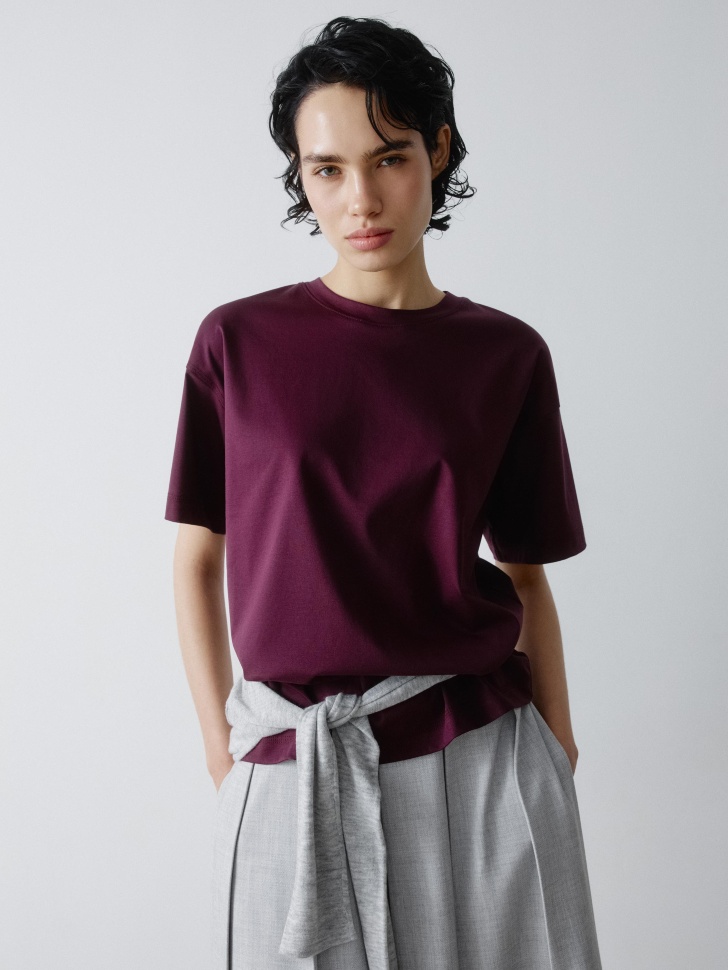 футболка оверсайз из мерсеризованного хлопка 4610517292575 фотография