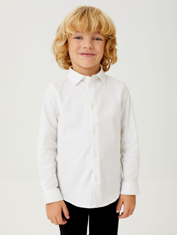 

Белая классическая рубашка для мальчиков, Белый