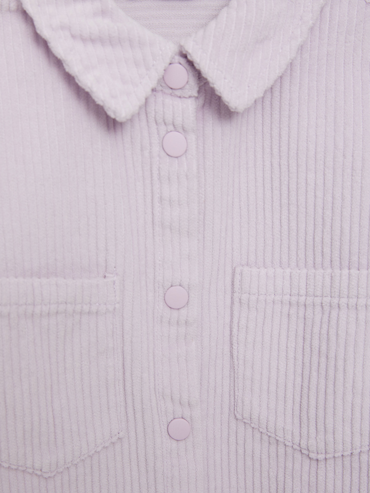 Вельветовая рубашка для девочки (сиреневый, 110/ 5-6 YEARS) от Sela