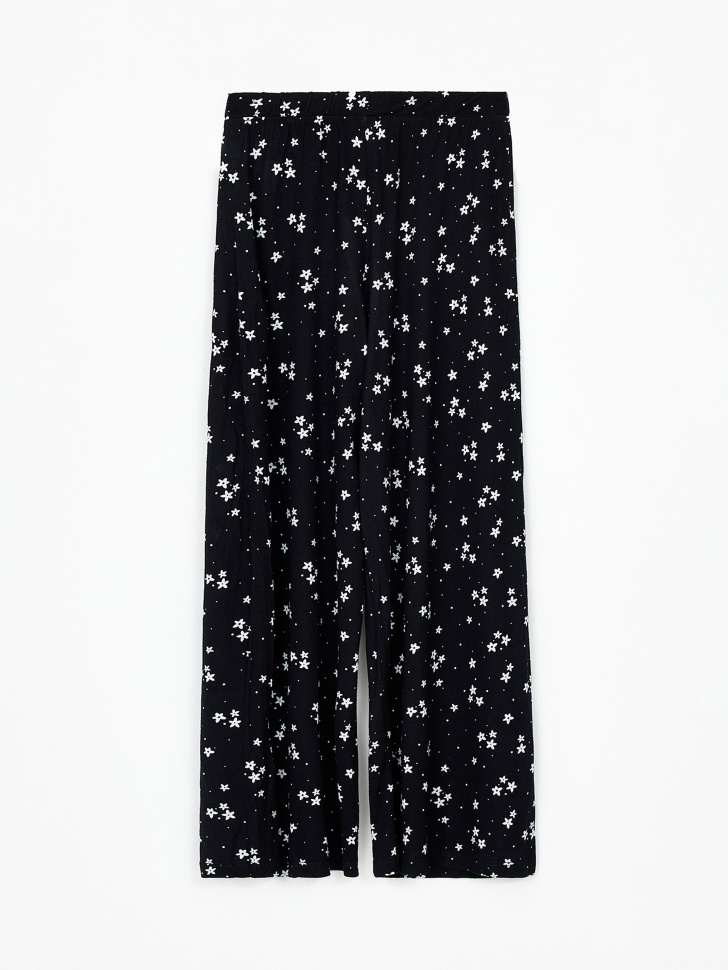 Широкие брюки с разрезами для девочек (черный, 152) sela 4680168608711 - фото 2