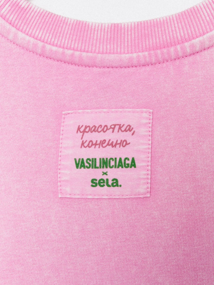 Свитшот для девочек из коллекции SELA х VASILINCIAGA. Фото №8