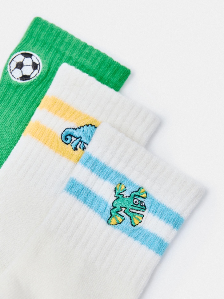 набор из 3 пар носков для мальчиков от бренда sela вид слева