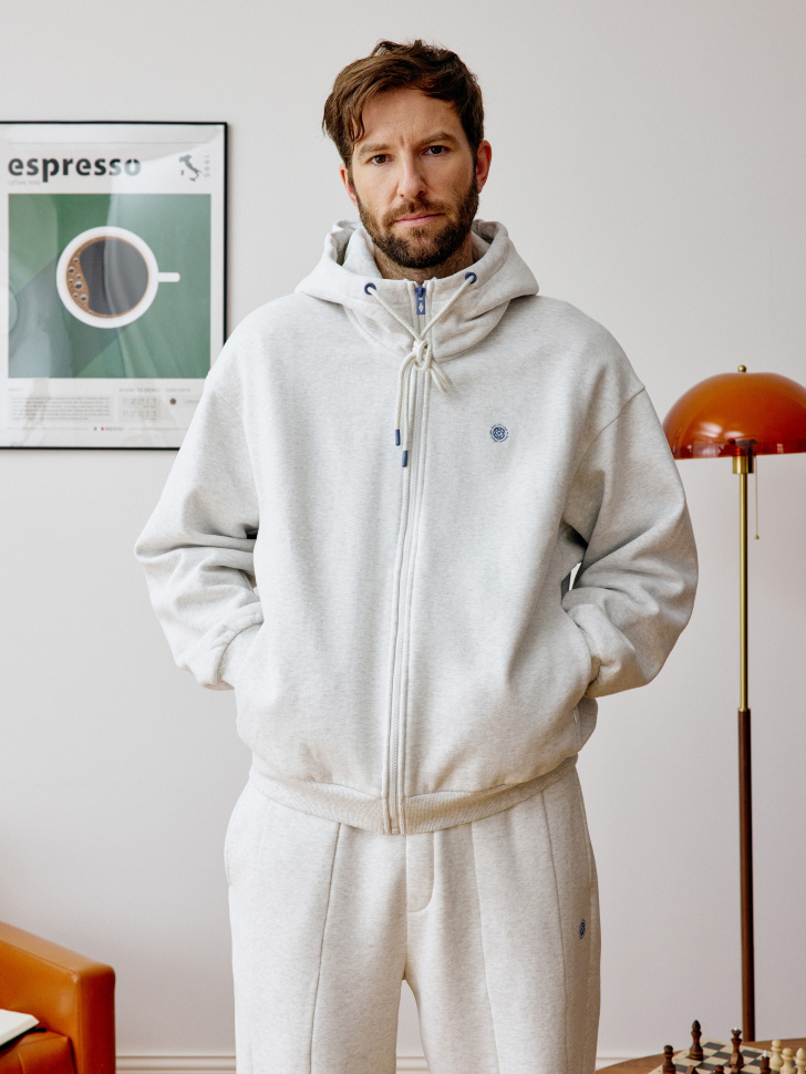 Толстовка оверсайз Sela на молнии, серый, арт. 52803