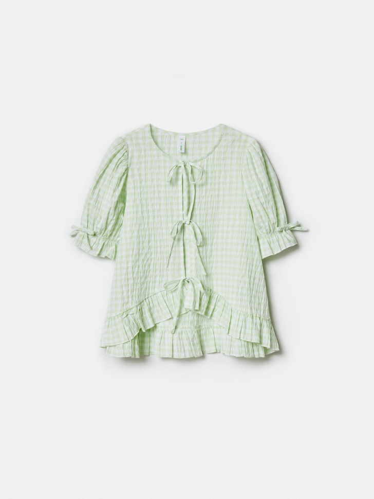 Блузка Sela для девочек, зеленый, арт. 52184