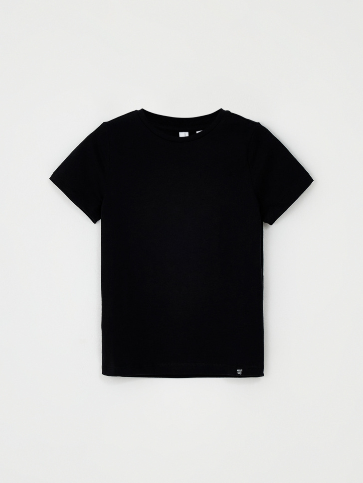 Базовая черная футболка для девочек (черный, 104) sela 4680168317910 - фото 1
