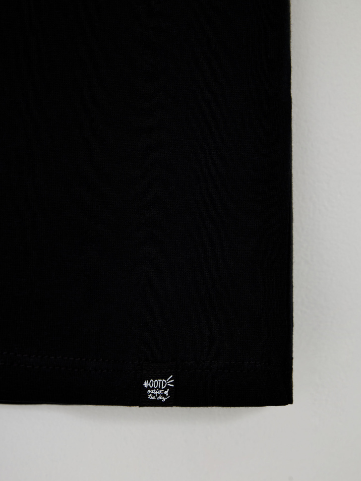 Базовая черная футболка для девочек (черный, 104) sela 4680168317910 - фото 2
