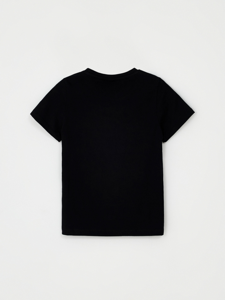 Базовая черная футболка для девочек (черный, 104) sela 4680168317910 - фото 3
