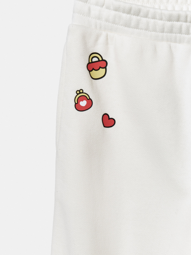 широкие брюки с принтом hello kitty my melody для девочек из россии вид сбоку