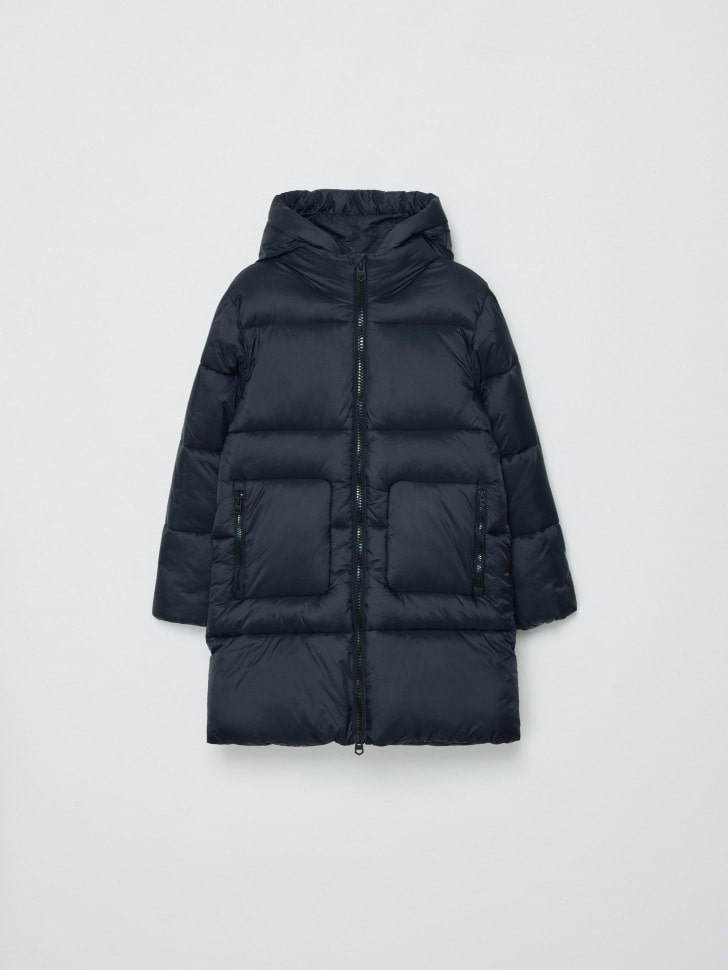 зимнее стеганое пальто с капюшоном для девочек 4680798400143 с промокодом