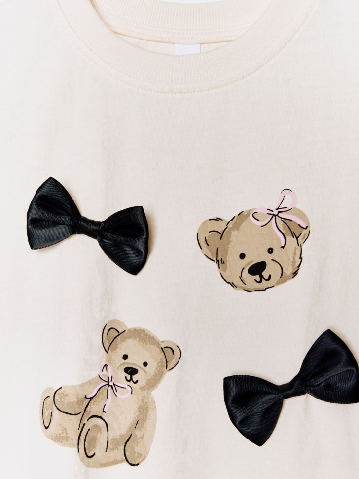 футболка оверсайз с принтом и аппликацией для девочек 4680798769462 купить с доставкой