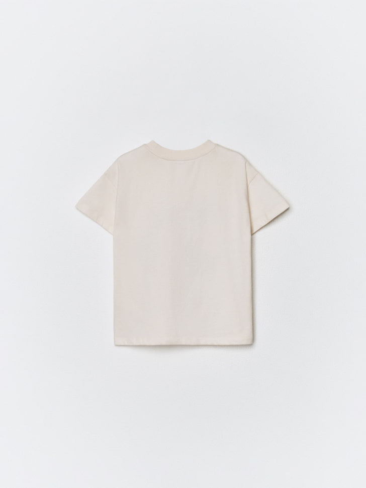 футболка оверсайз с принтом и аппликацией для девочек 4680798769462 по низкой цене