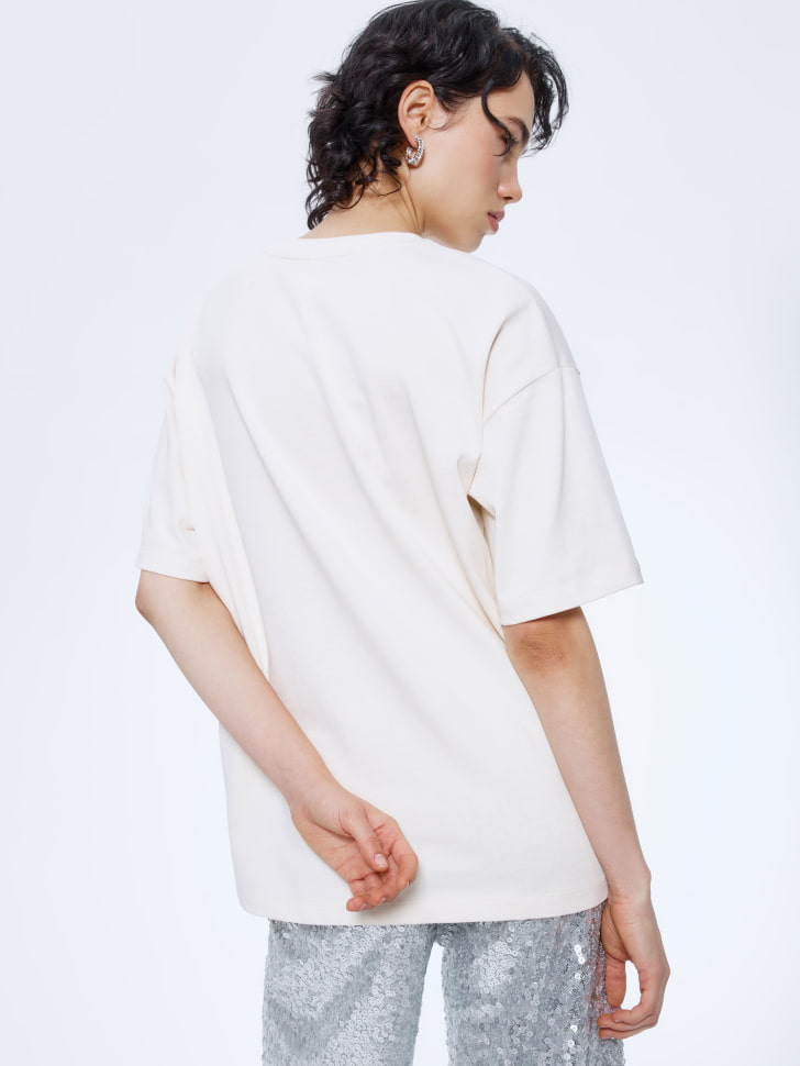 футболка оверсайз с принтом и патчем 4610517173973 с промокодом