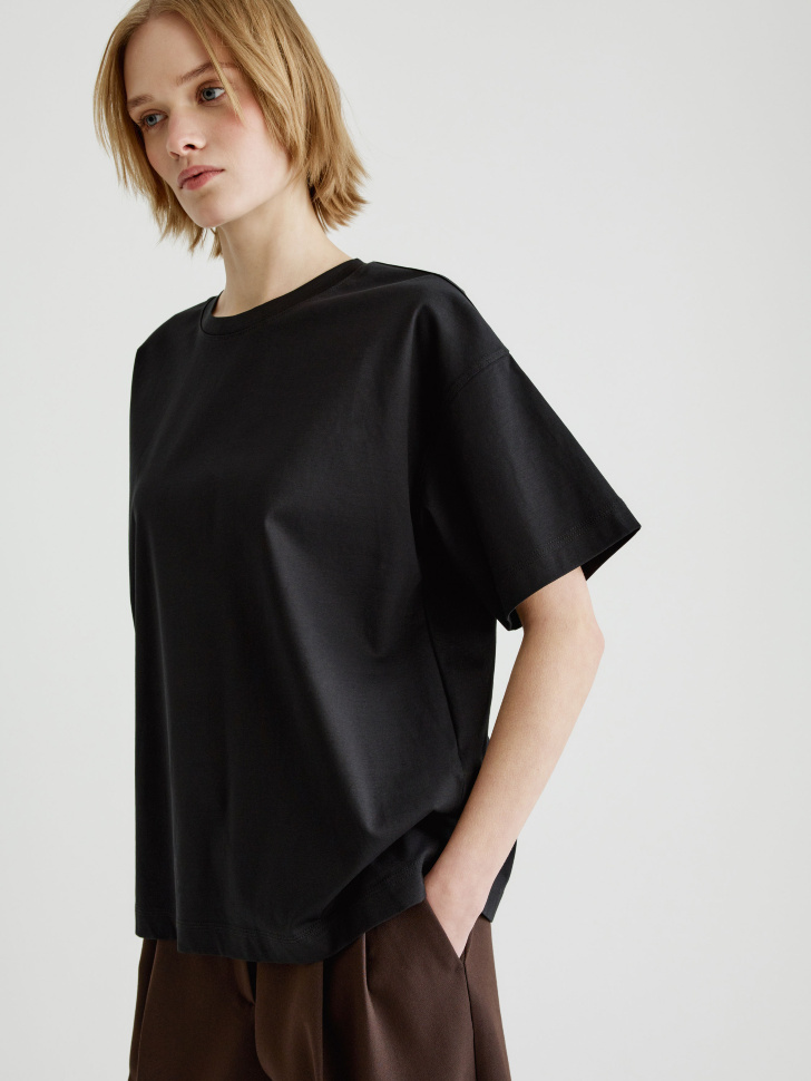 футболка оверсайз из мерсеризованного хлопка 4610517292520 фотография
