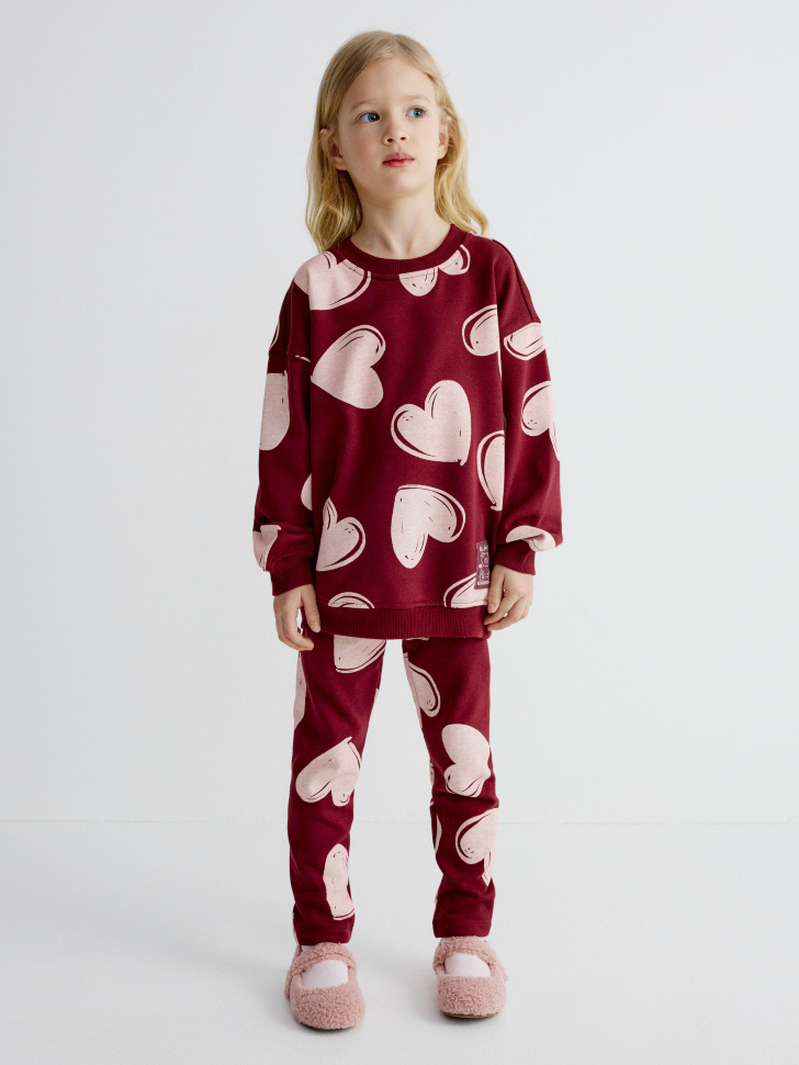 свитшот с принтом для девочек от бренда sela вид слева