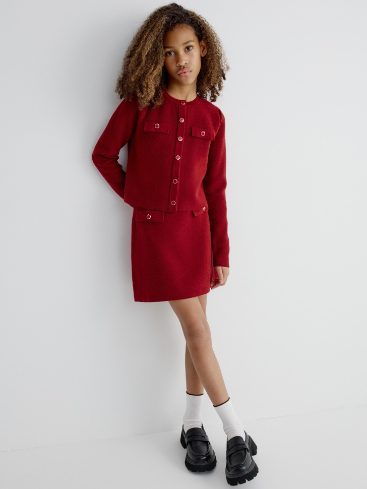 короткая вязаная юбка для девочек 4610517180872 фотография