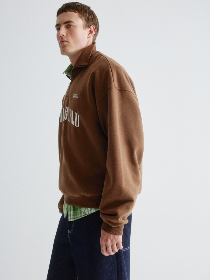 свитшот оверсайз с воротником-стойкой 4610517156617 с промокодом