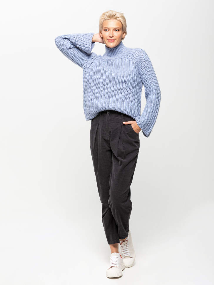 свитер женский (голубой, S)