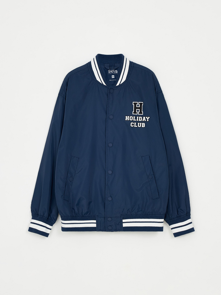 

Бомбер оверсайз в стиле преппи для мальчиков