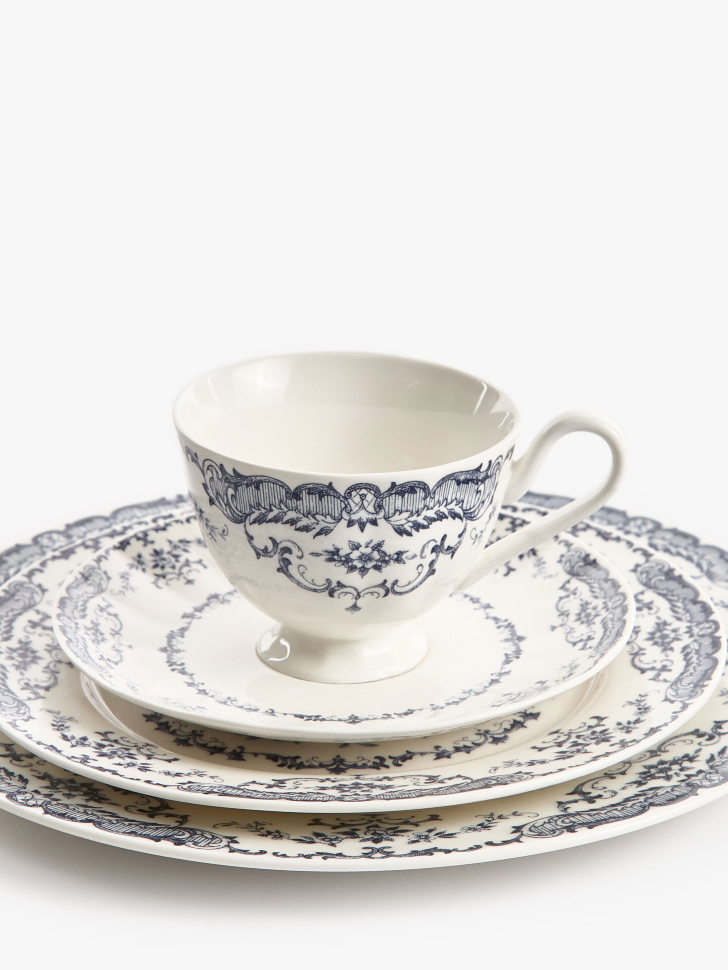 чайная пара из фарфора с цветочным узором 4610517650603 фотография