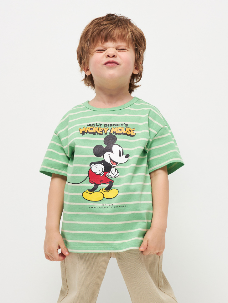 

Футболка в полоску с принтом Disney Mickey Mouse для мальчиков