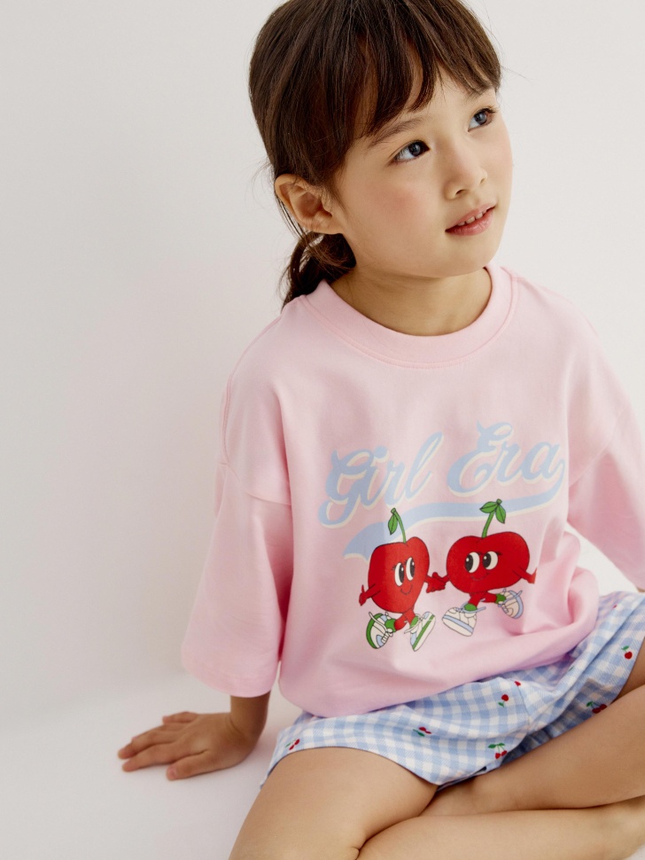 пижама с принтом для девочек из россии вид сбоку