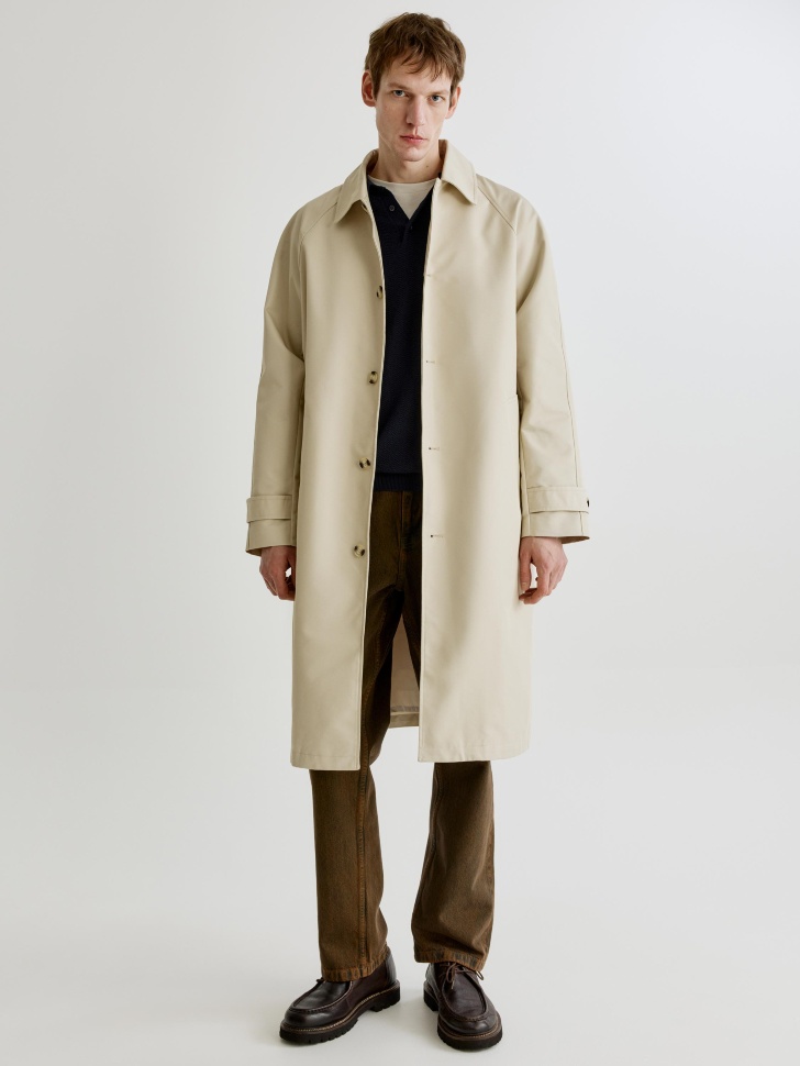 Плащ SELA из водоотталкивающей ткани, бежевый, арт. 41840