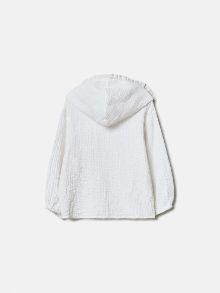 рубашка из муслина с капюшоном для девочек из россии вид сбоку