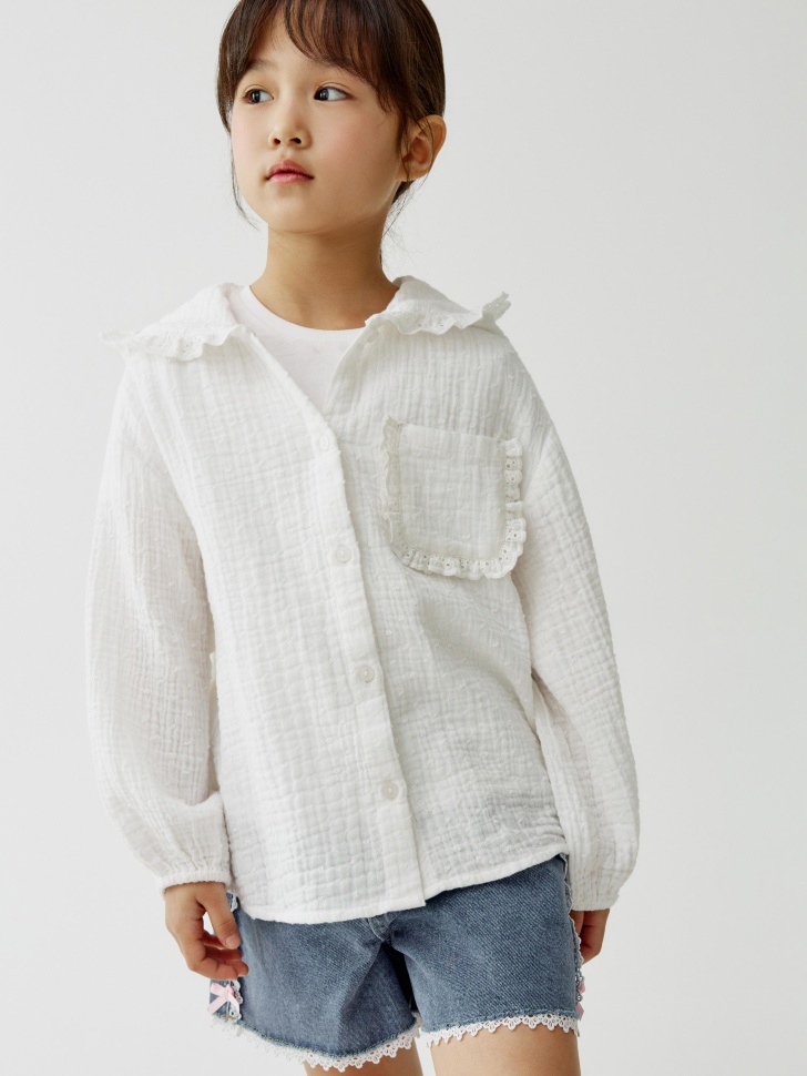 рубашка из муслина с капюшоном для девочек 4610517657268 фотография