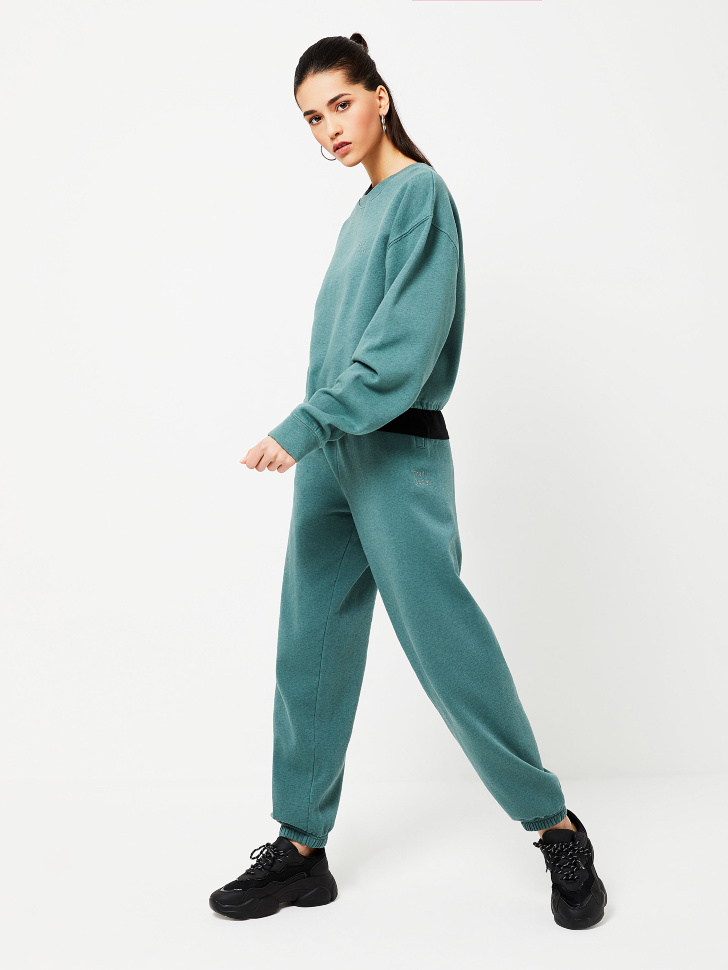 

Трикотажные брюки с вышивкой, Зеленый