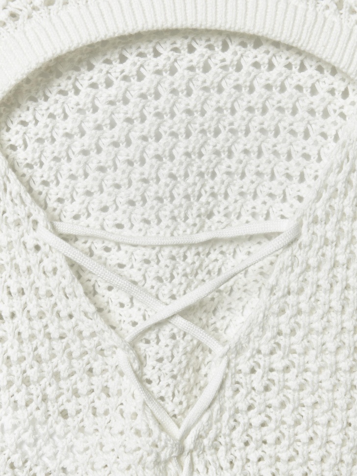 джемпер сетка со шнуровкой для девочек из проверенных материалов спереди