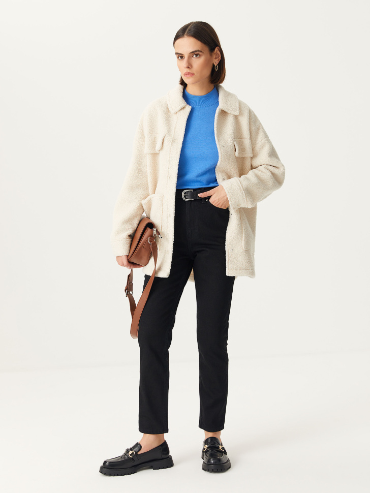 

Базовые джинсы mom fit, Черный