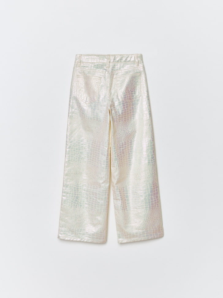 джинсы wide leg с анималистичным принтом для девочек 4680798580739 по акции