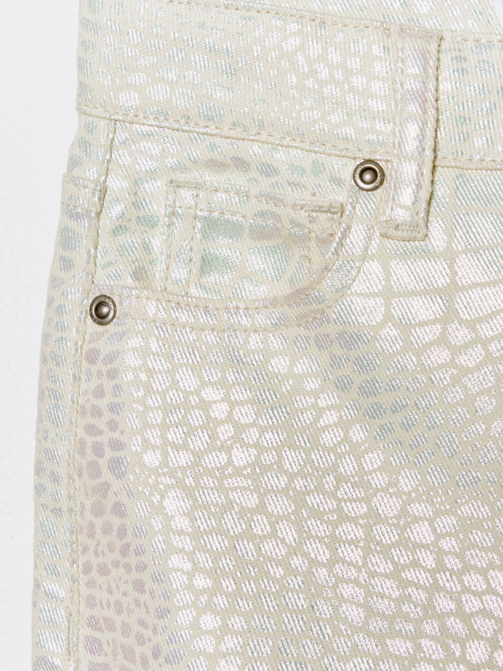 джинсы wide leg с анималистичным принтом для девочек 4680798580739 в интернет магазине